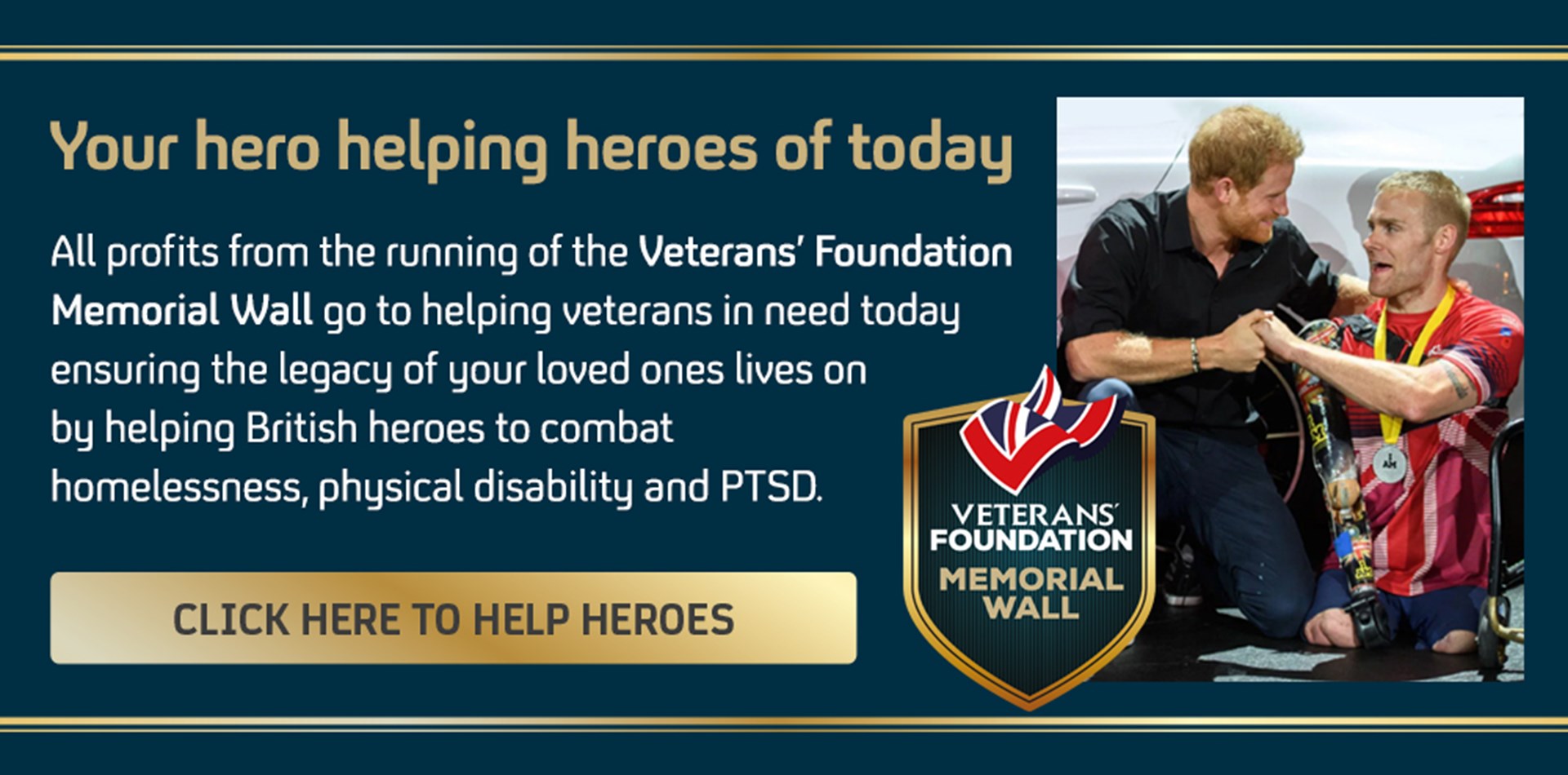 Prince Harry and a veteran