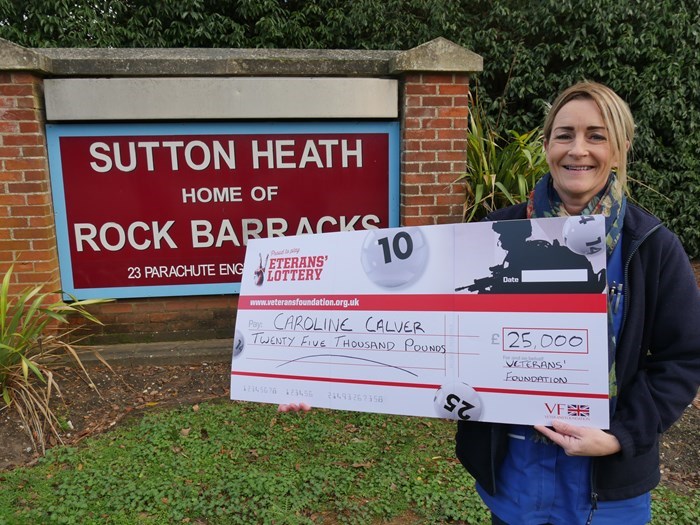 Army nurse Caroline won £25,000!